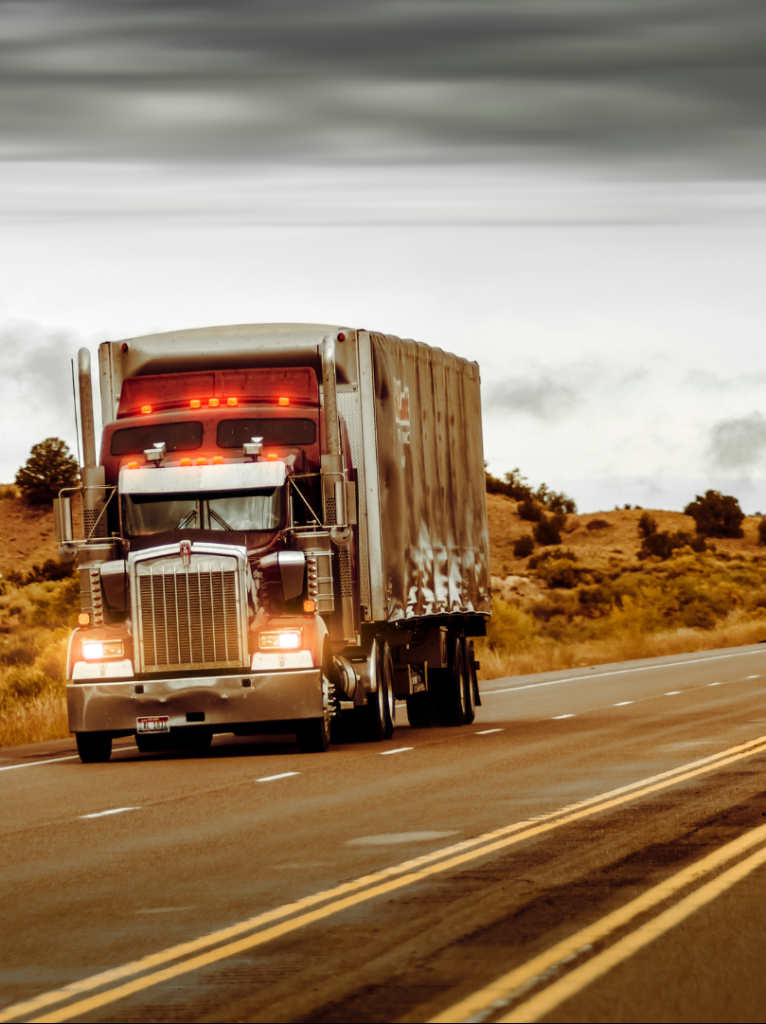 a cargo truck delivering goods